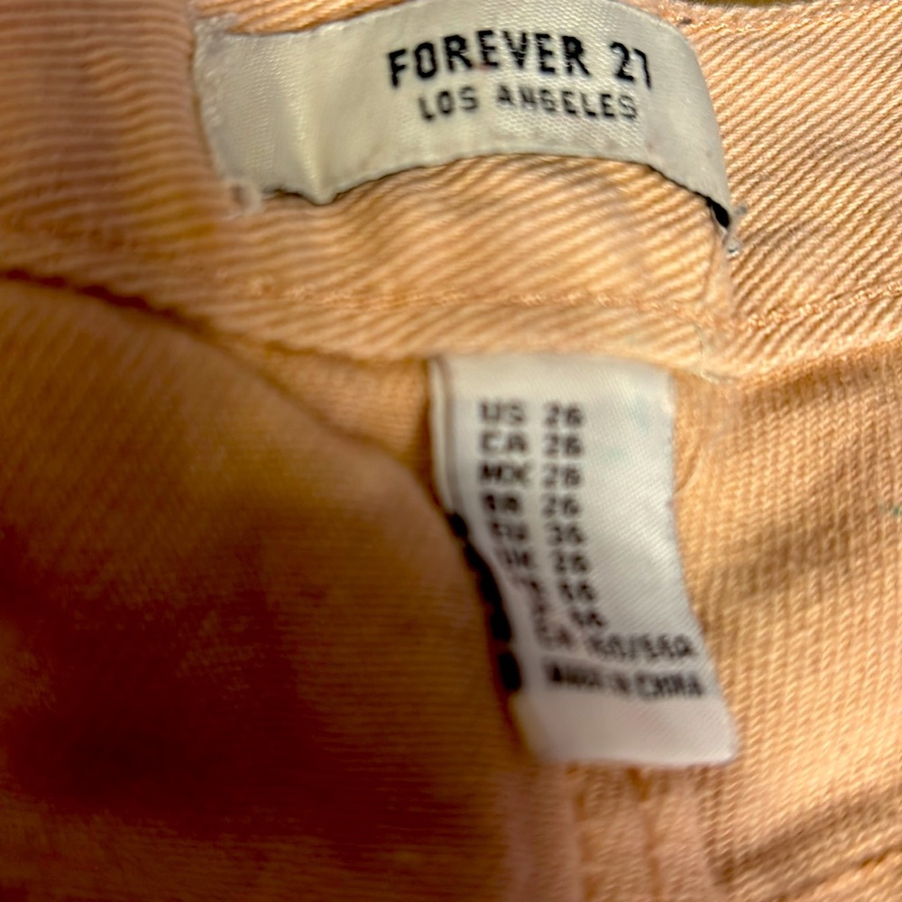 Forever 21 Tan Jean Shorts with Distressed Details - Picture 8 of 8